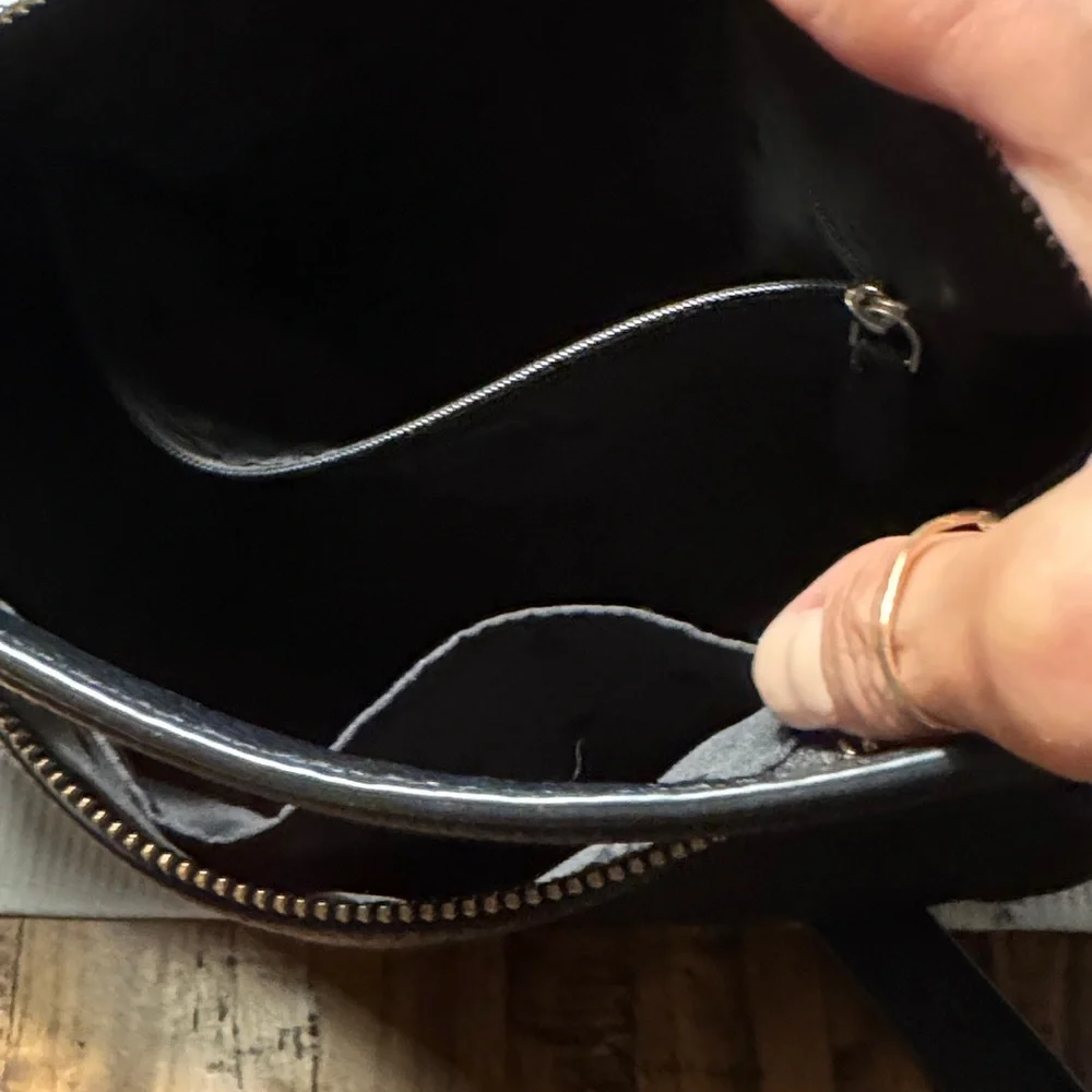 Kate Spade Black Pebbled Black Leather Purse - Picture 5 of 6